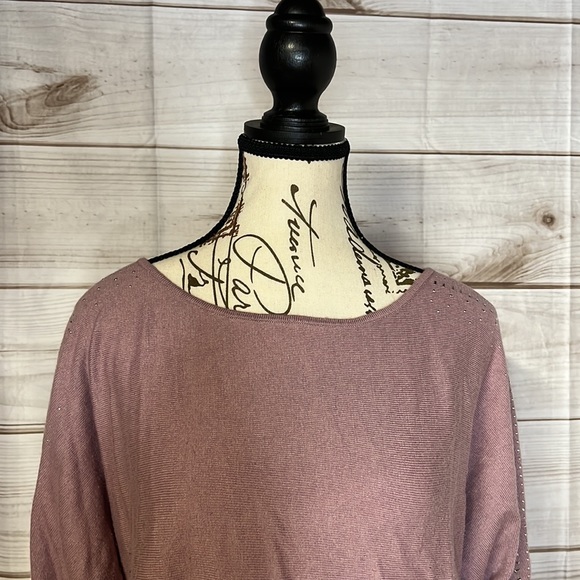 7th Avenue New York & Company Lavender 3/4 Sleeve Top - Picture 6 of 9